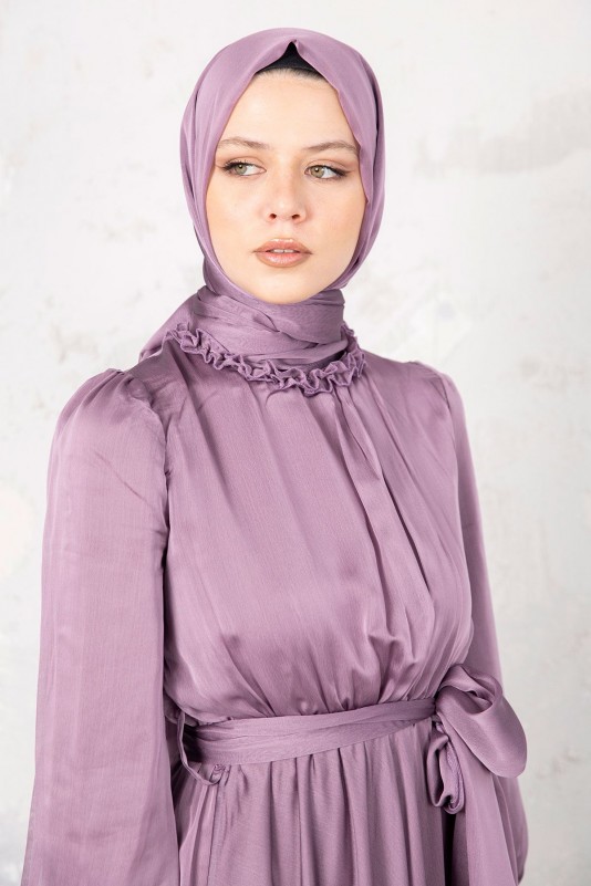 GÜL KURUSU Janjan Şifon Elbise & Şal Takım 32-9305