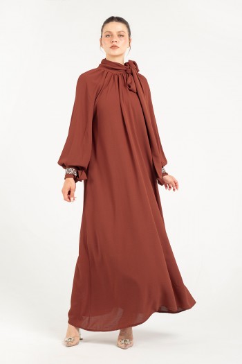 TABA Kolu Taşlı Elbise 32-9377